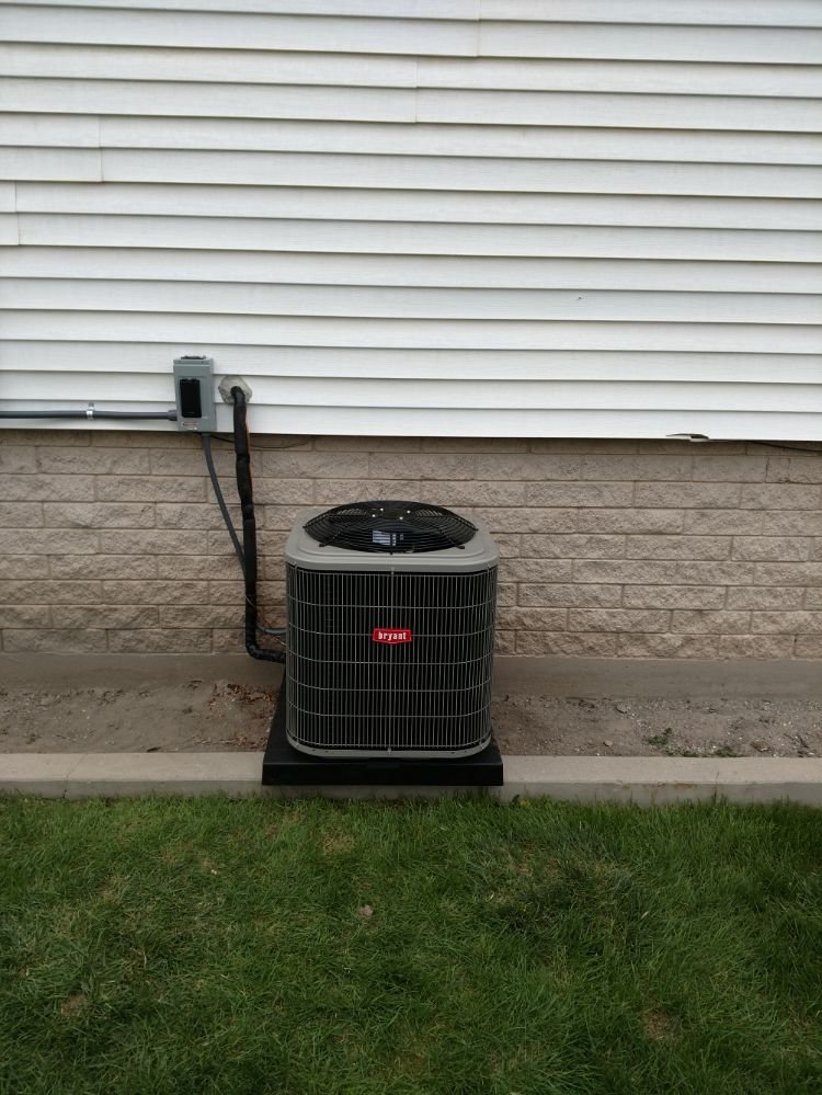 New Bryant air conditioner installed
